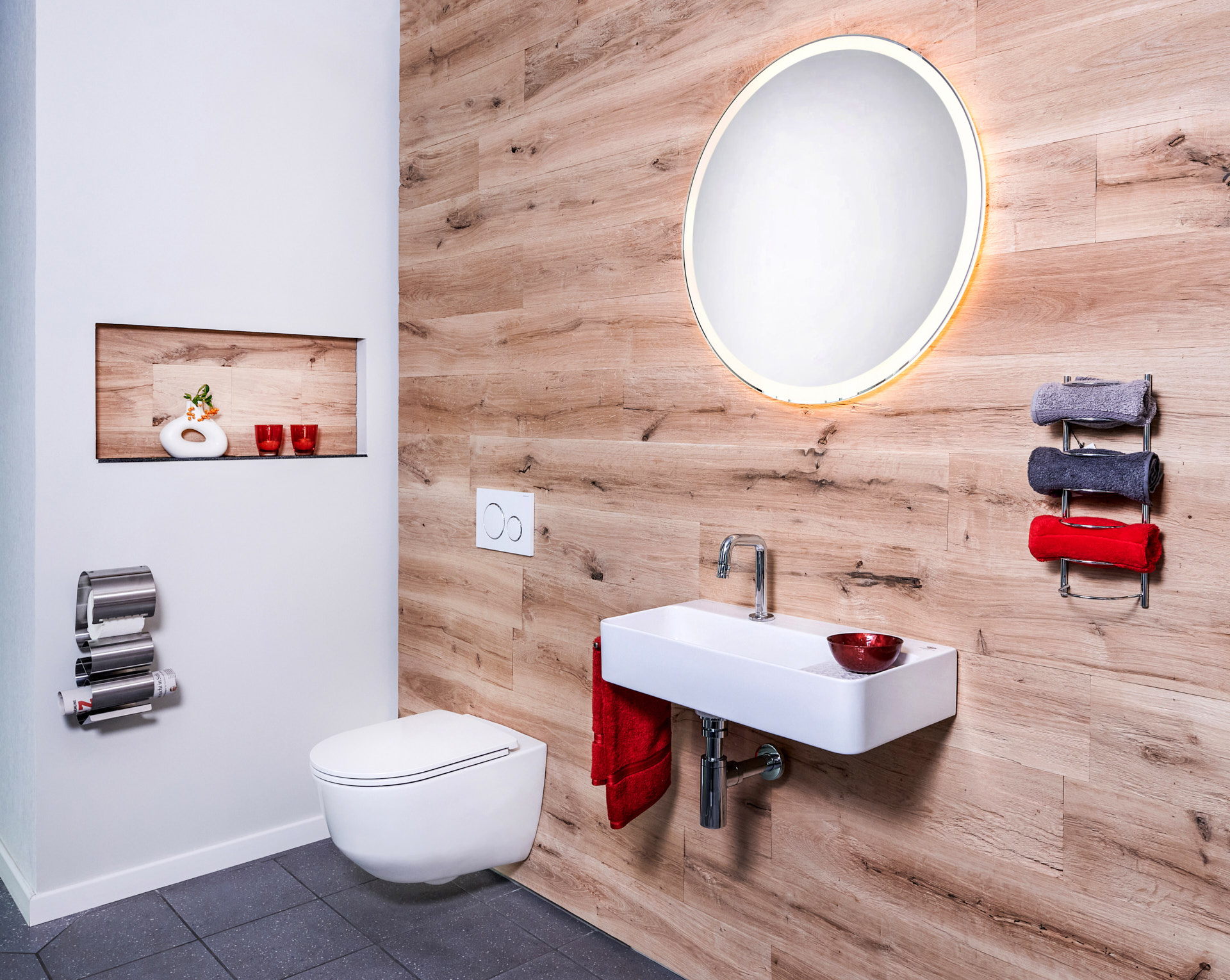 Einrichtungsbeispiel in unserer Badausstellung unweit von Essen.