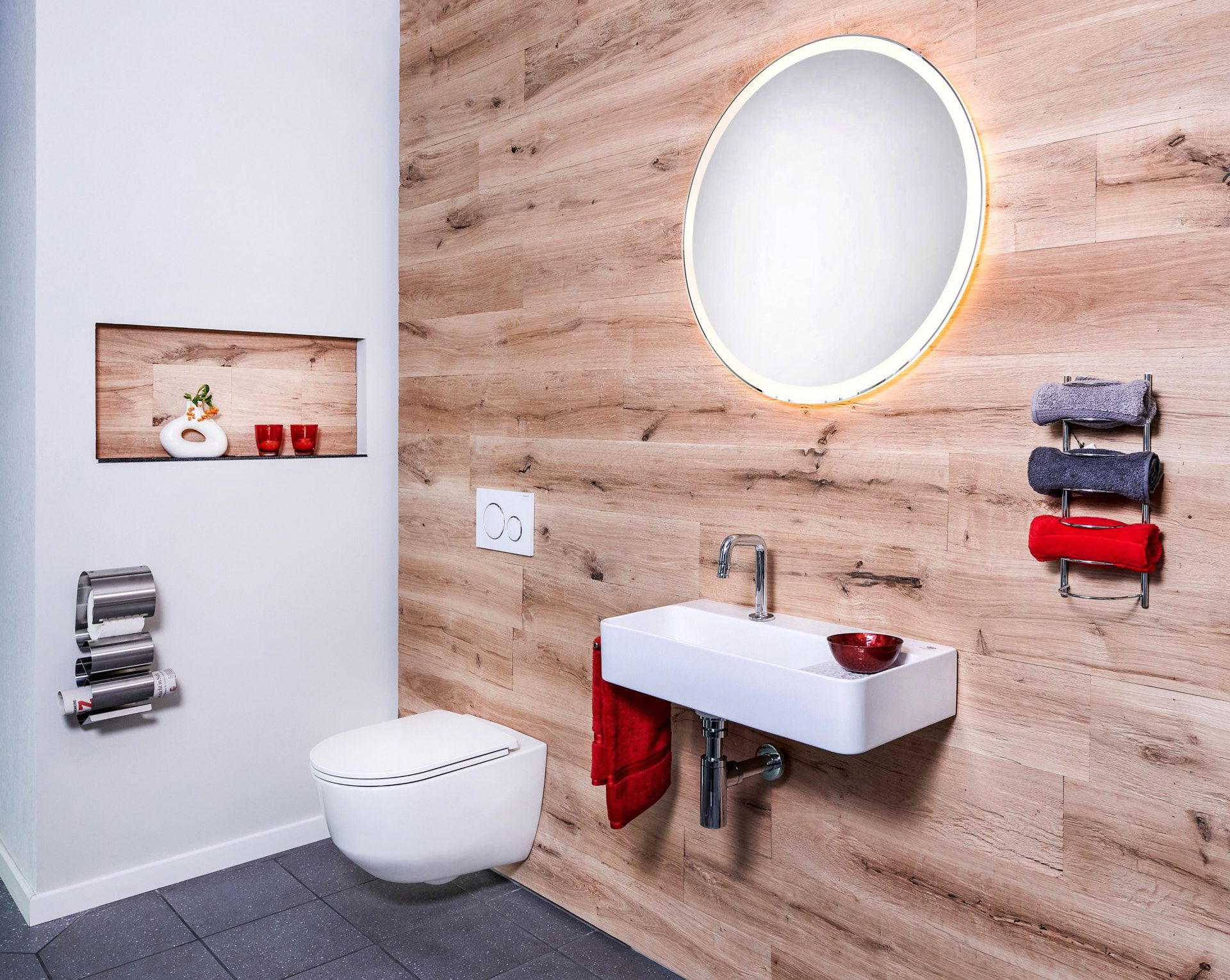 Einrichtungsbeispiel in unserer Badausstellung unweit von Essen.